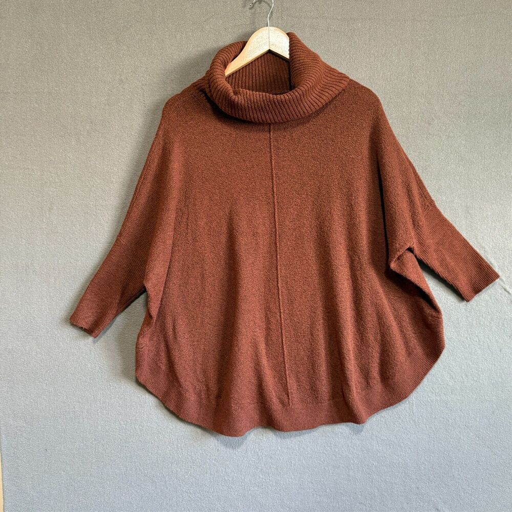 Loft Women Sweater X-Small Brown Cotton B Knit Long Dolman Sleeve Pullover
